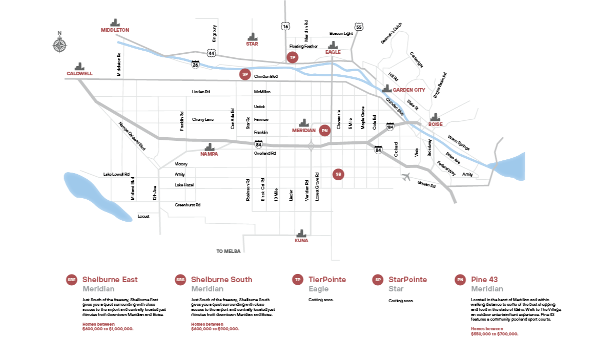 Hammett Homes Community Map